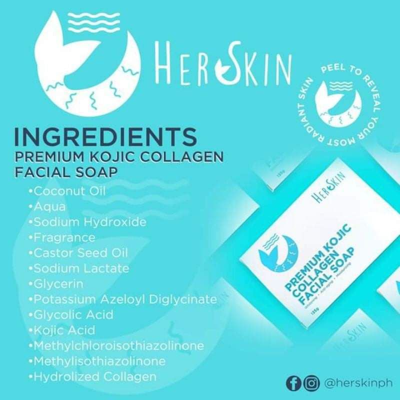 HerSkin PREMIUM KOJIC COLLAGEN FACIAL SOAP ✨