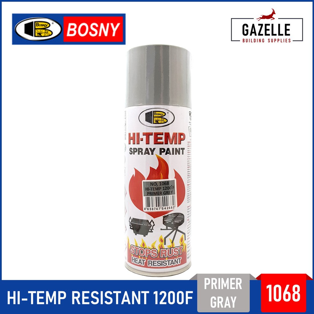 Bosny Hi Temp High Temperature Resistant 1200F Spray Paint 1068