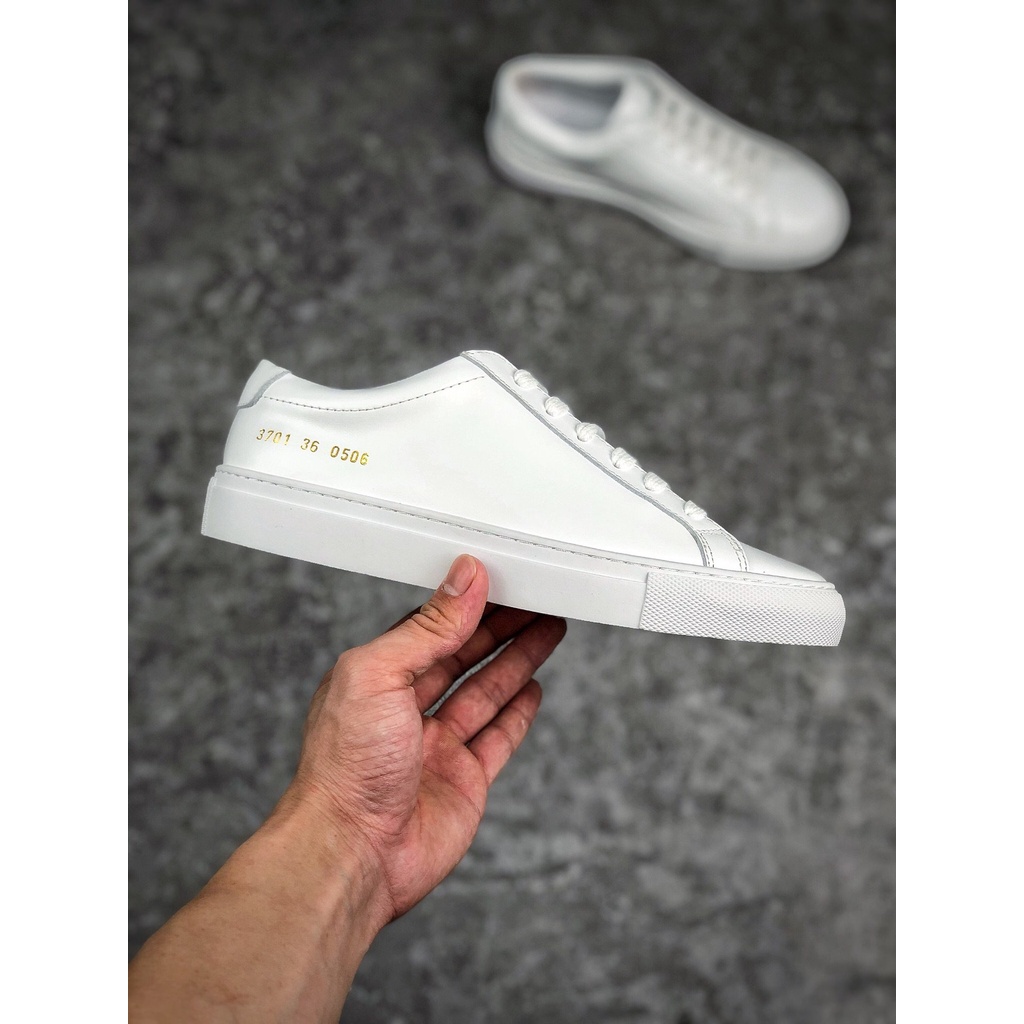 COD New Common Projects Classic real Leather Shoes white men s women s 1528 3701 Size 35 45 Shopee Philippines