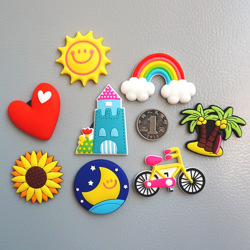 Fridge decorative magnets shaped like time, sun, rainbow, moon, Ecobee ...