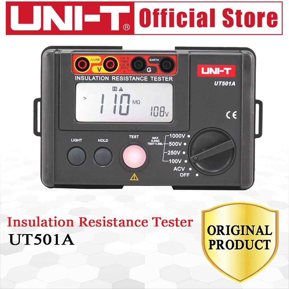 UNI-T UT501A 1000V Insulation Earth Ground Resistance Meter Megger Auto ...