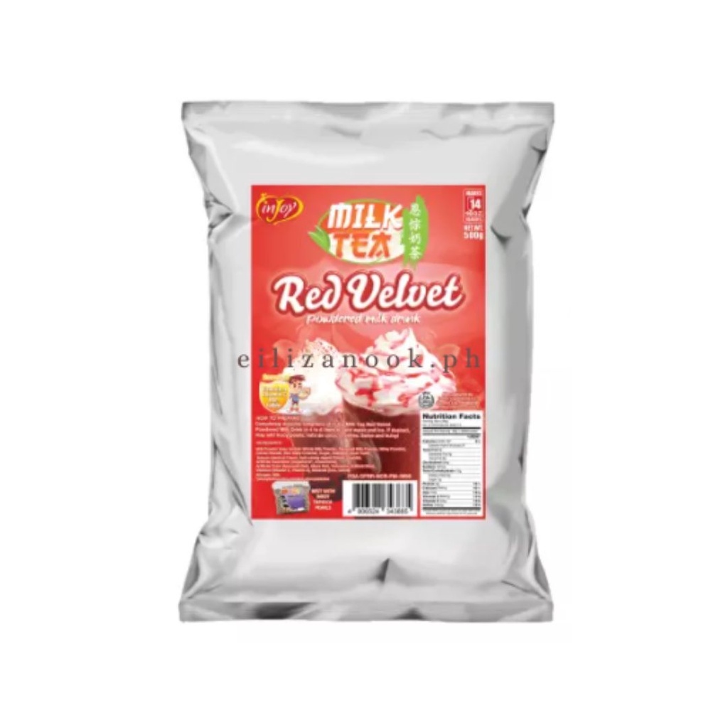 inJoy Red Velvet Milk Tea Powder | Instant Powdered Milk Tea 500g ...