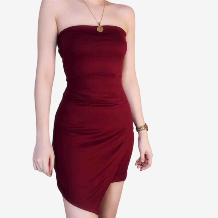 Mc Avisha Mimi Tube Dress Overlap Bodycon Dress Sexy Skimpy Clothing Fashion Ootd Millenial 