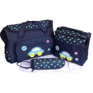 FBA Easy Baby Travelers Organizer Set of 4 Diaper Bags, Laguna Beach Polka Dot