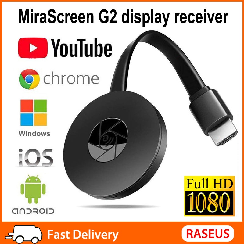 Chromecast G2 HDMI Dongle TV Screen Mirror Display airplay for Miracast ios Android Shopee