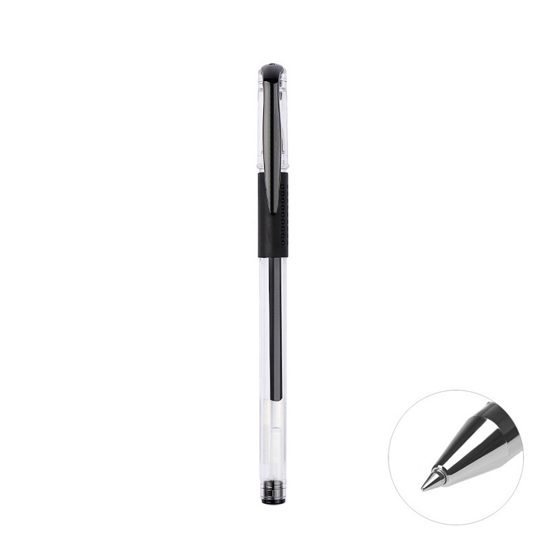 Antiskid Rubber Bullet Head Pointy Gel Pen / Students Supplies Black ...