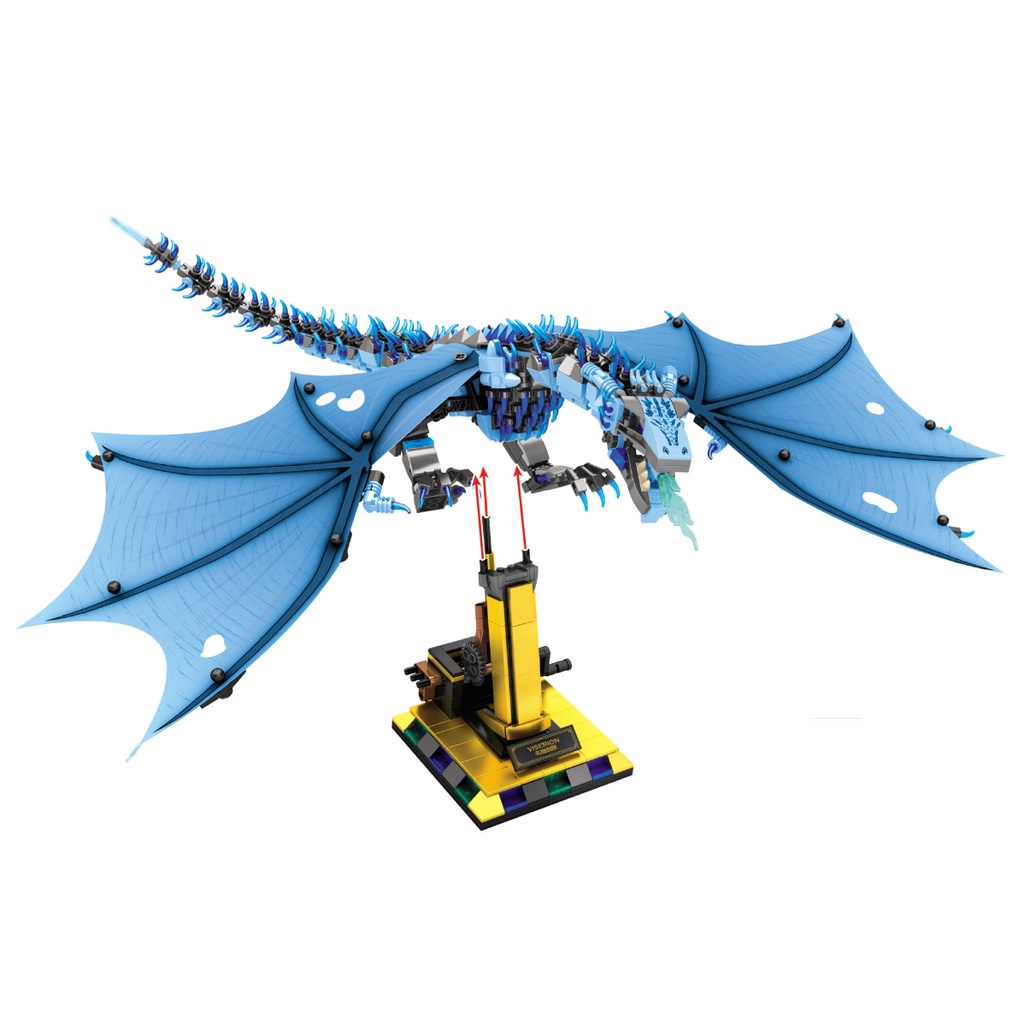 Mytopshop 1186PCS MOC Vise Rion Thrones Game Vesailion Dragon Figure ...