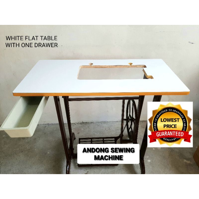 FLAT WHITE SEWING MACHINE CASE/KAHA W/ 1 DRAWER (NO MAKINA, NO METAL STAND) Shopee Philippines