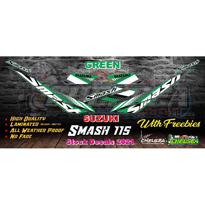 Suzuki Smash 115 (2021) Stock Decals/Stickers with freebies | Shopee ...