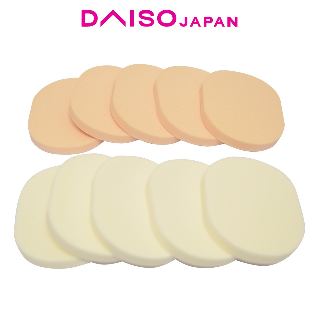 Daiso Oval Makeup Sponge Value Pack (10 pieces) Shopee Philippines