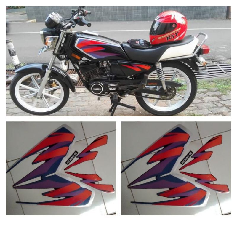 UNGU MERAH HIJAU HITAM Yamaha rx king 96 body striping list Sticker