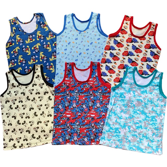 KIDS PRINTED SANDO FOR BOYS(4-6yrs.old) | Shopee Philippines