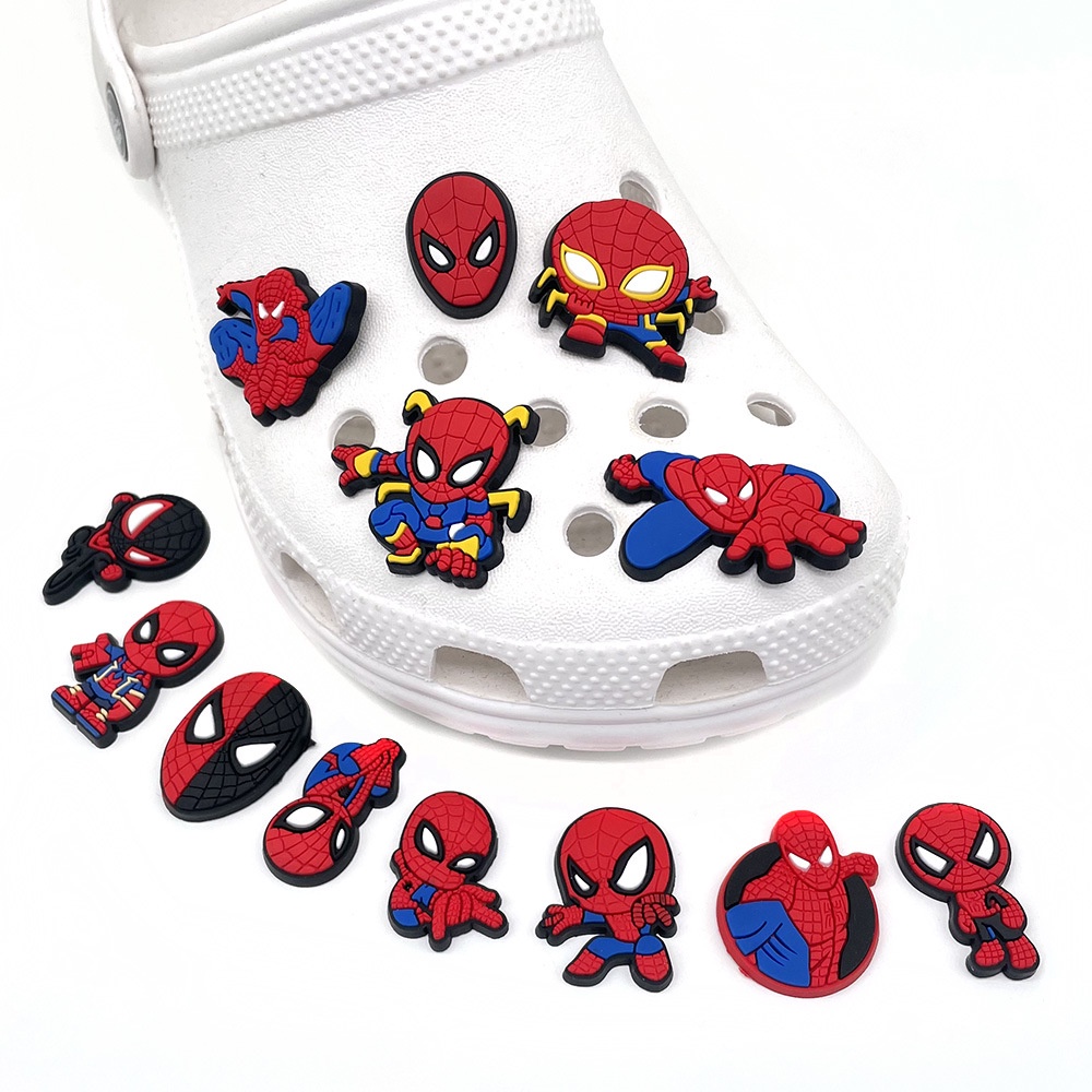 spiderman jibbitz for crocs charm shoes accessories lalagyan ng sapatos slippers decoration special gift