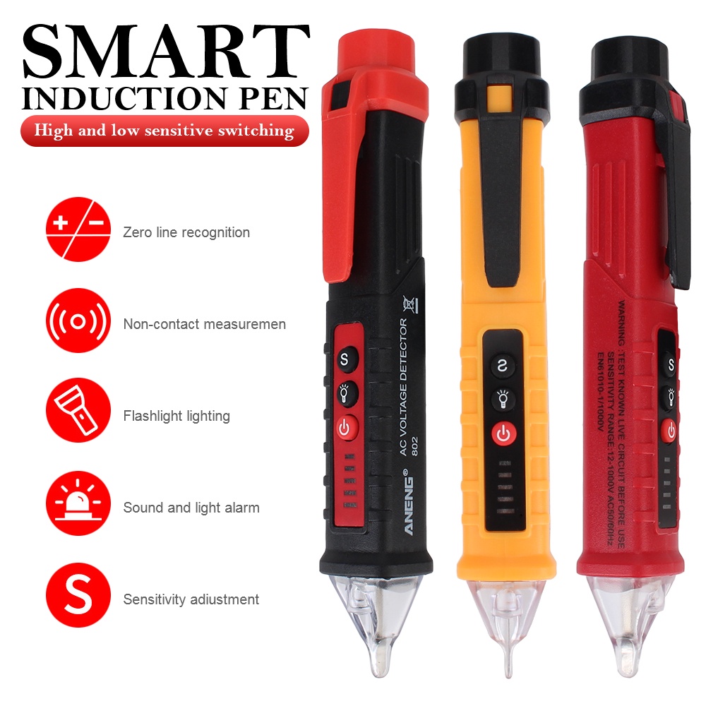 AC/DC Voltage Detectors Meter Tester Pen Current Sensor Tester VC1010 Digital Smart NonContact