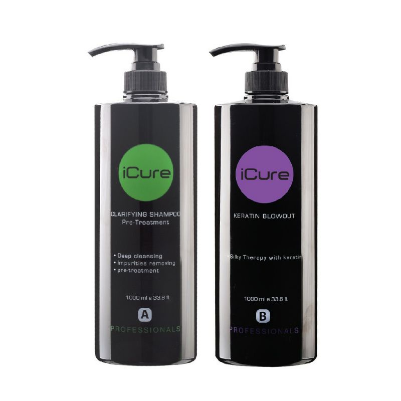 icure keratin blowout brazilian A and B 1000ml Shopee Philippines
