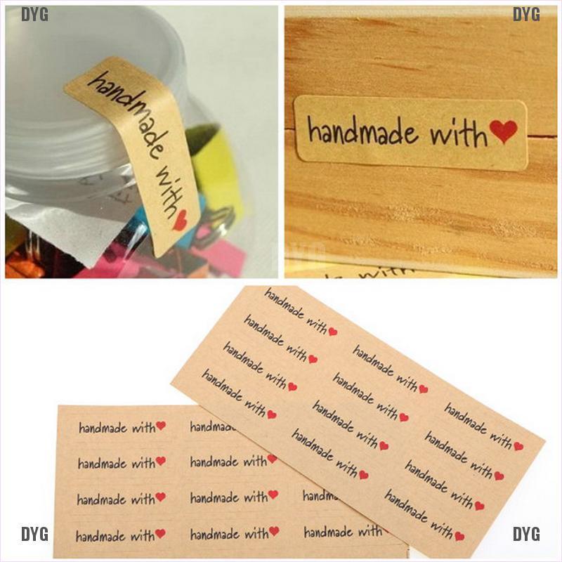 120PCS DIY Kraft Sealing Stickers Paper Crafts Hand Made Label ...