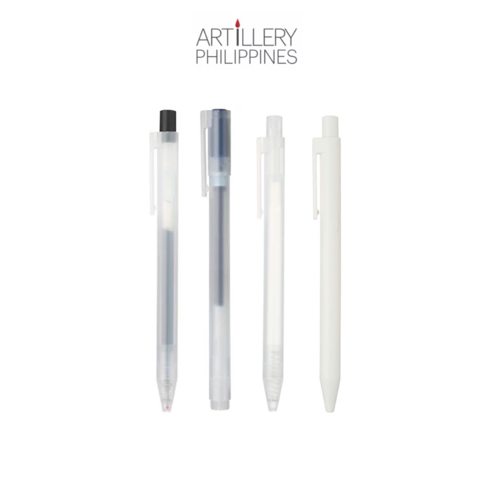 Muji Gel Inktpennen, 6-Pack, Cap-Type, 0.38mm/0.5mm Tip