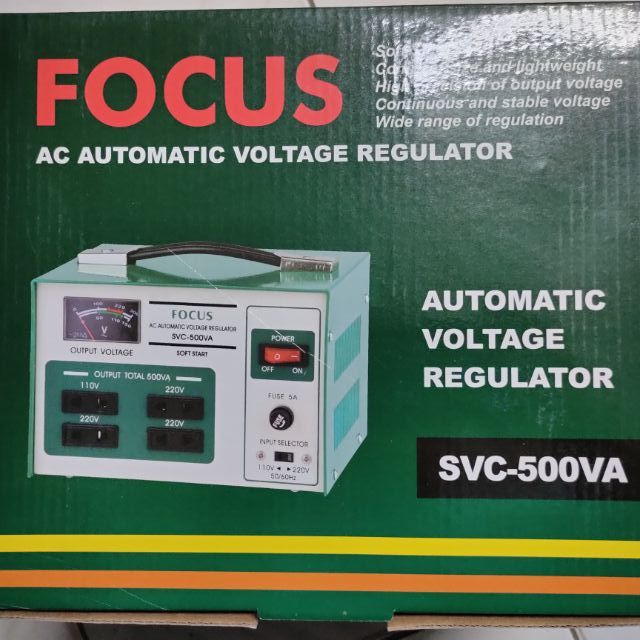 Focus SVC-500VA AVR Automatic Voltage Regulator | Shopee Philippines