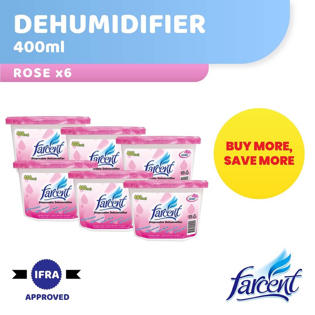Farcent Rose Disposable Dehumidifier 400ml x 6pcs Shopee Philippines