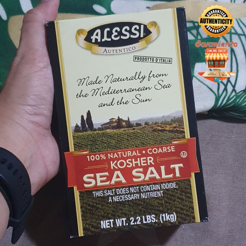 Alessi 100 Natural Coarse Kosher Sea Salt 1 Kilo HO Shopee Philippines