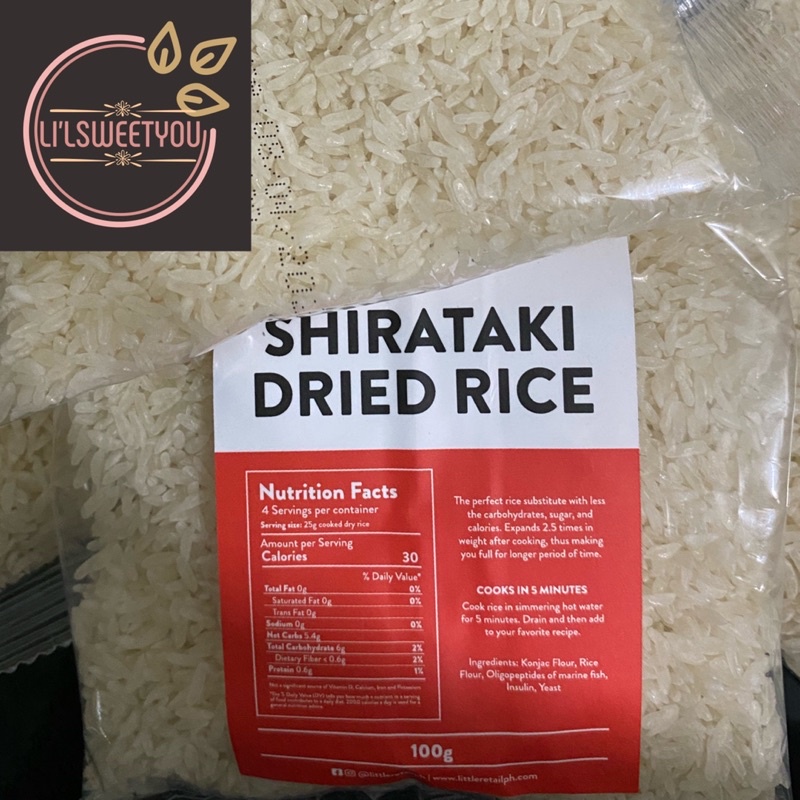 Dried Shirataki Rice 100g | 500g | Konjac Keto/Low Carb Diet / skinny
