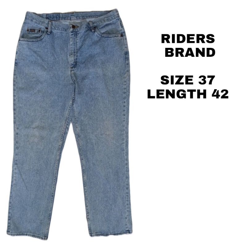 RIDERS BRAND PREMIUM DENIM JEANS / PANTS UNISEX - PRELOVED | Shopee ...