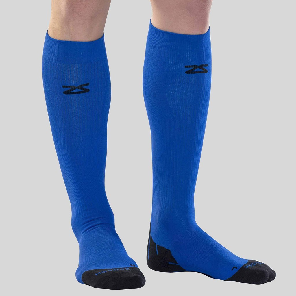Zensah Tech+ Compression Socks Electric Blue (Medium) Shopee Philippines