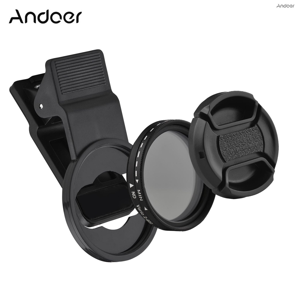 37MM Professional Clip On Phone Neutral Density Filters Lens Adjustable