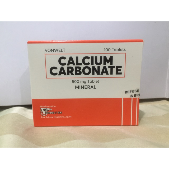 Calcium Carbonate 500mg tablet 100pcs. Shopee Philippines