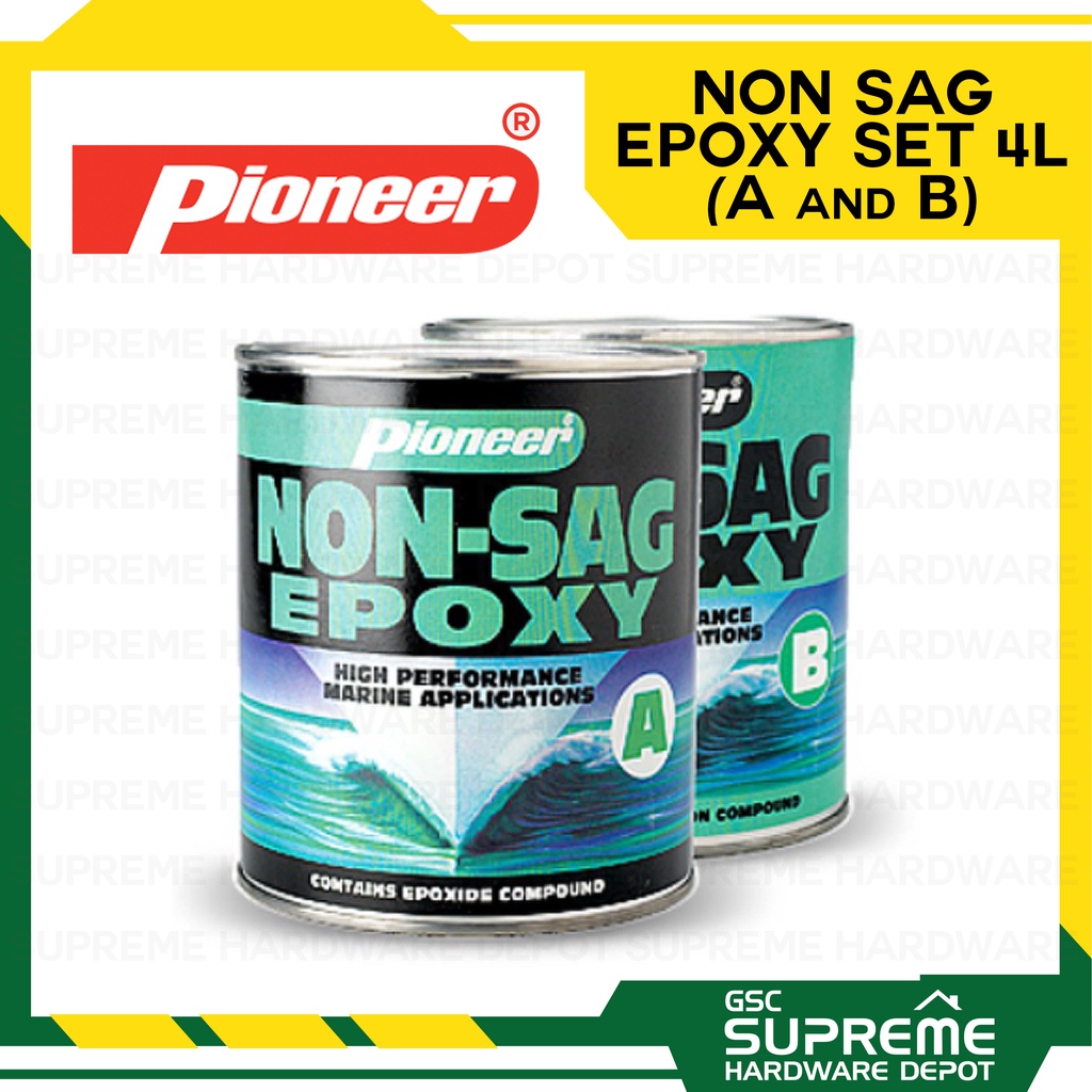 Pioneer Non-Sag Epoxy Set 4 Liters (A And B) High Performance Marine ...