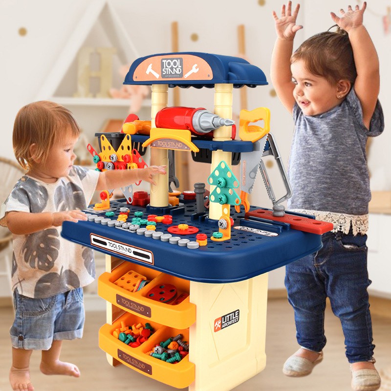 246 Pcs Double Side Tool Stand Workshop Play Set Toy Pretend and Play ...
