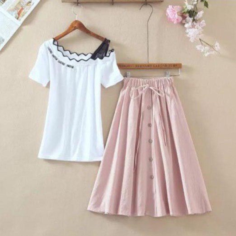 Korean fashion Ruffle A Line Skirt 1812