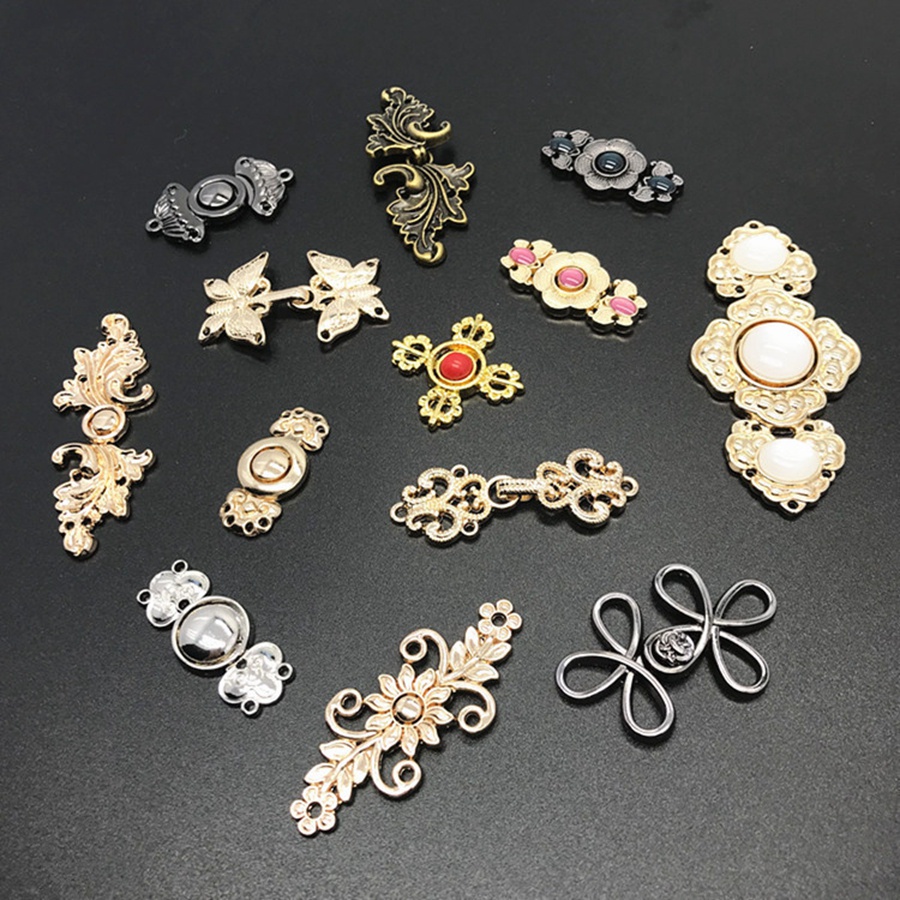 10Pieces/lot Metal Buttons for Clothing Cloak Cape Luxury Chinese Knot ...