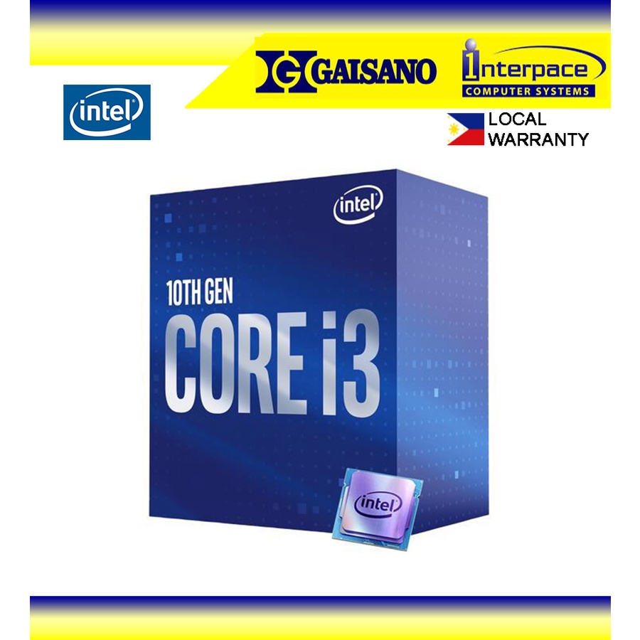 Intel Core i3-10100 Desktop Processor 4 Cores up to 4.3 GHz LGA1200 (Intel  400 Series Chipset) 65W