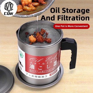 Residue Filter Oiler, Bacon Grease Saver With Strainer, Stainless Steel Oil  Filter Pot For Home Use, Stainless Steel Oil Filter Pot With Lid And Filter  Net, Oil Bottle Filter, Kitchen Oil Bottle