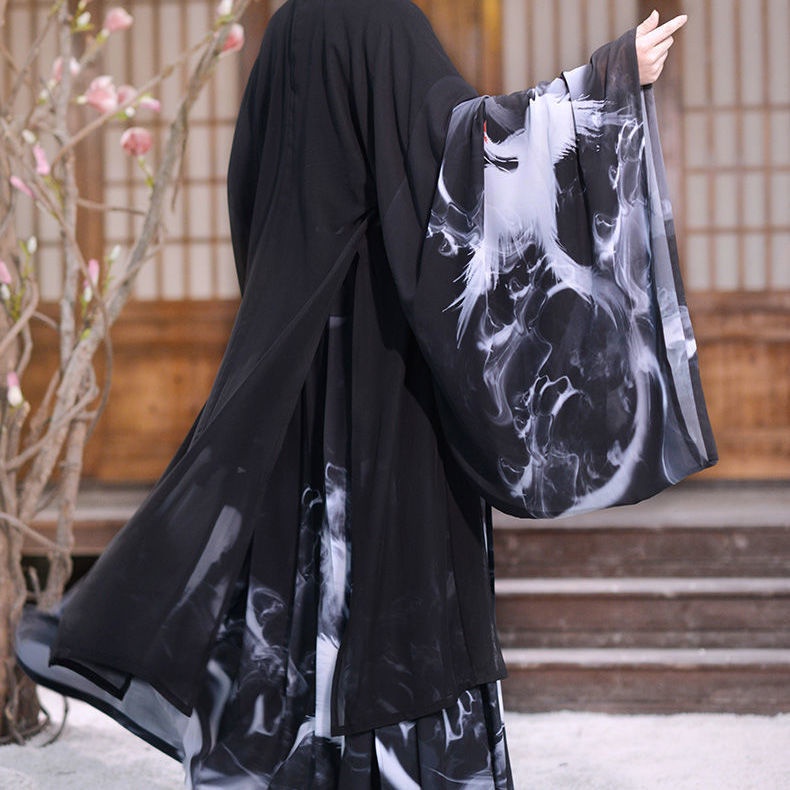 Extra Large Plus Fat Couple Hanfu Men Women Same Style Wei Jin Cross ...