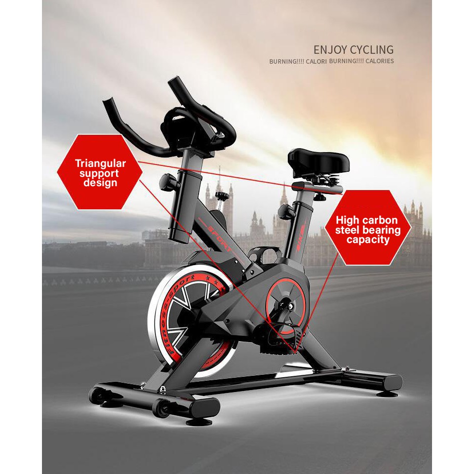 Indoor Cycle Exercise Flywheel Stationary Bike Cardio Machine Gym ...