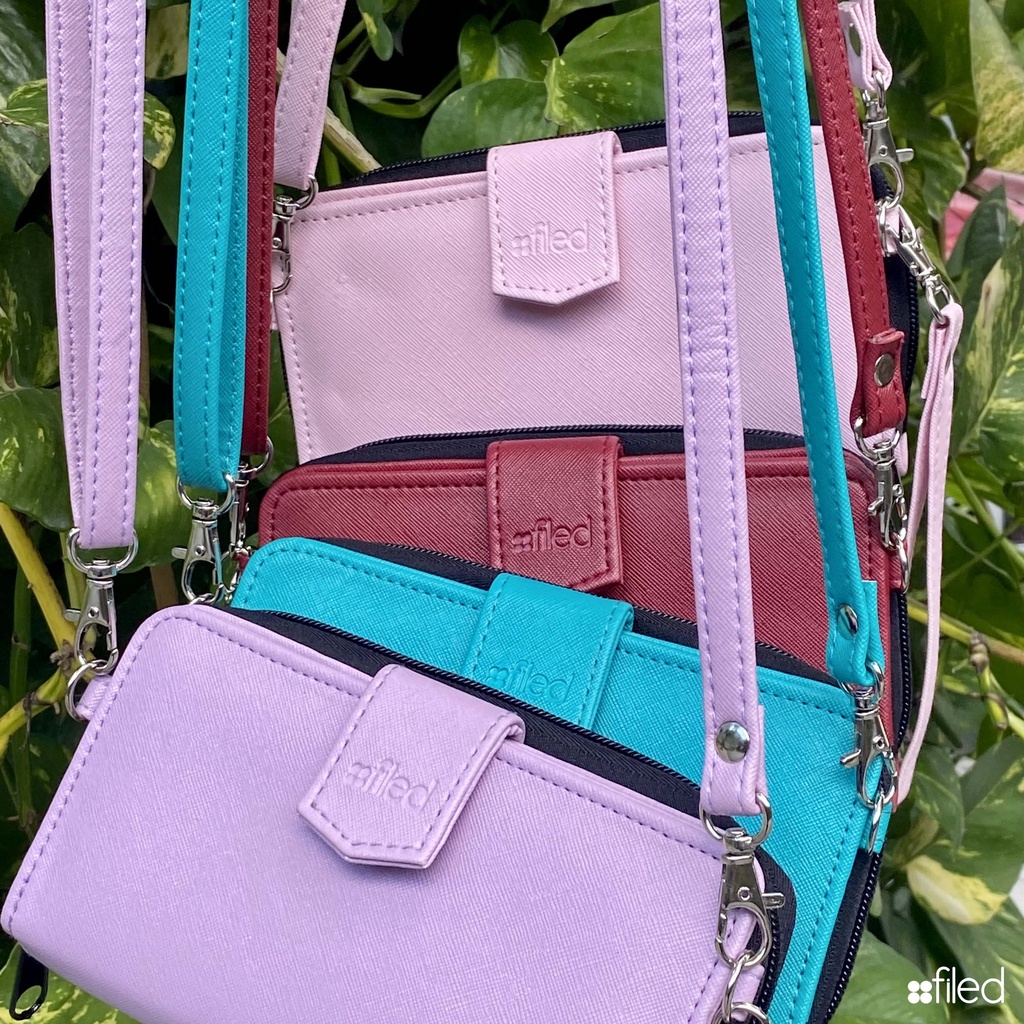 Filed Snapper Sling Leatherette Sling Bag For Women Bills Wallet Card ...