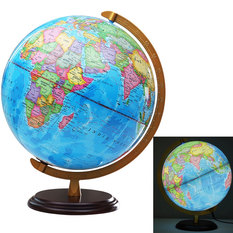 home lifeWorld Globe 32cm Diameter for Kids Learning Earth Atlas Map ...