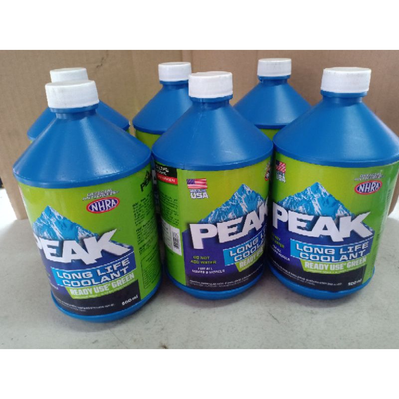 Radiator Coolant Ready to Use Green 500ML Long life Coolant (PEAK