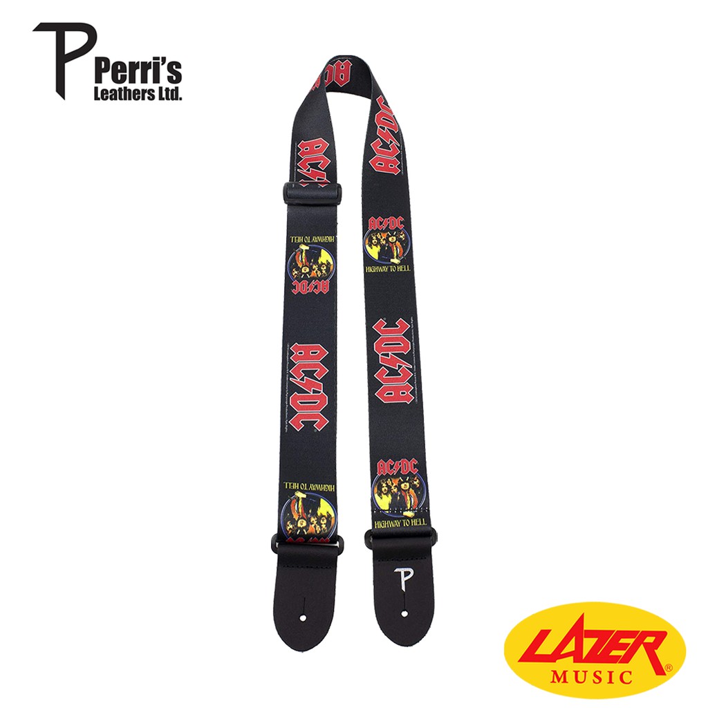 Sangle De Guitare Ajustable Perri’s Leathers – Polyester Avec Embouts En Cuir, Longueur Réglable - 9