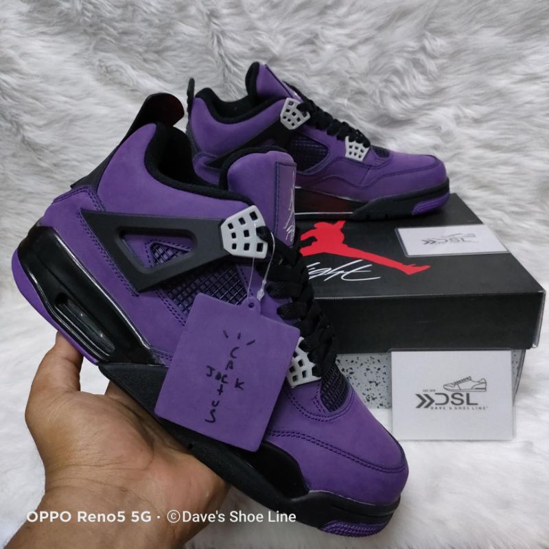 Jordan 4 Travis Scott Purple for Men Shopee Philippines
