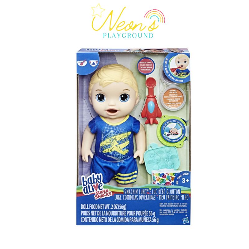 Baby Alive Boy Snackin Luke Doll (Blonde) Shopee Philippines