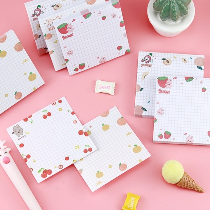 Sticky Notes/Memo Paste Cartoon And Fruits (80 Sheets) | Shopee Philippines