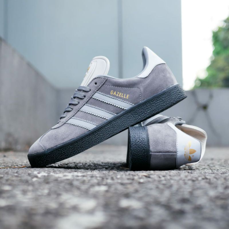 Adidas gazelle og Gray black original Men's sneakers made in indonesia ...