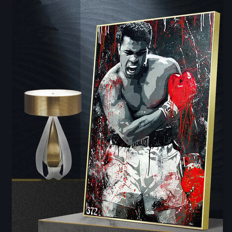 Classic Muhammad Ali Canvas Painting Famous Boxer Inspirational Poster ...