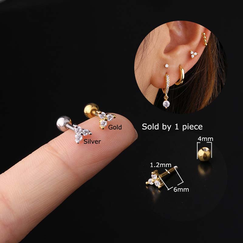 Tragus piercing hot sale length mm