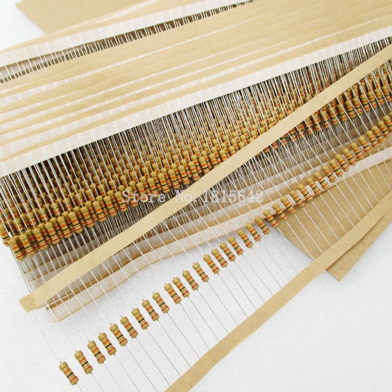 50PCS 1/2W Carbon Film Resistors 5 Error 2.2K 2K2 Ohm 2.2k Ohm Color