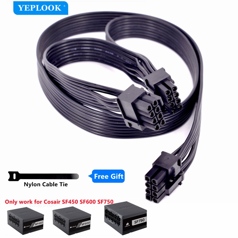 Gintai Sostituzione del Cavo di Alimentazione per Corsair SF 450 SF 600 SF750 SFX 80 Plus 18 Pin 10 Pin a 24 Pin