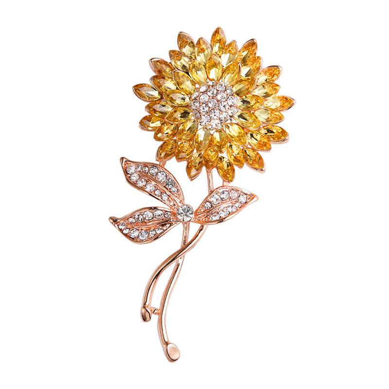 Elegant White Resin Flower Brooches Multi color Rhinestone Flower brooch  pins Women Wedding jewelry accessories clothes pin
